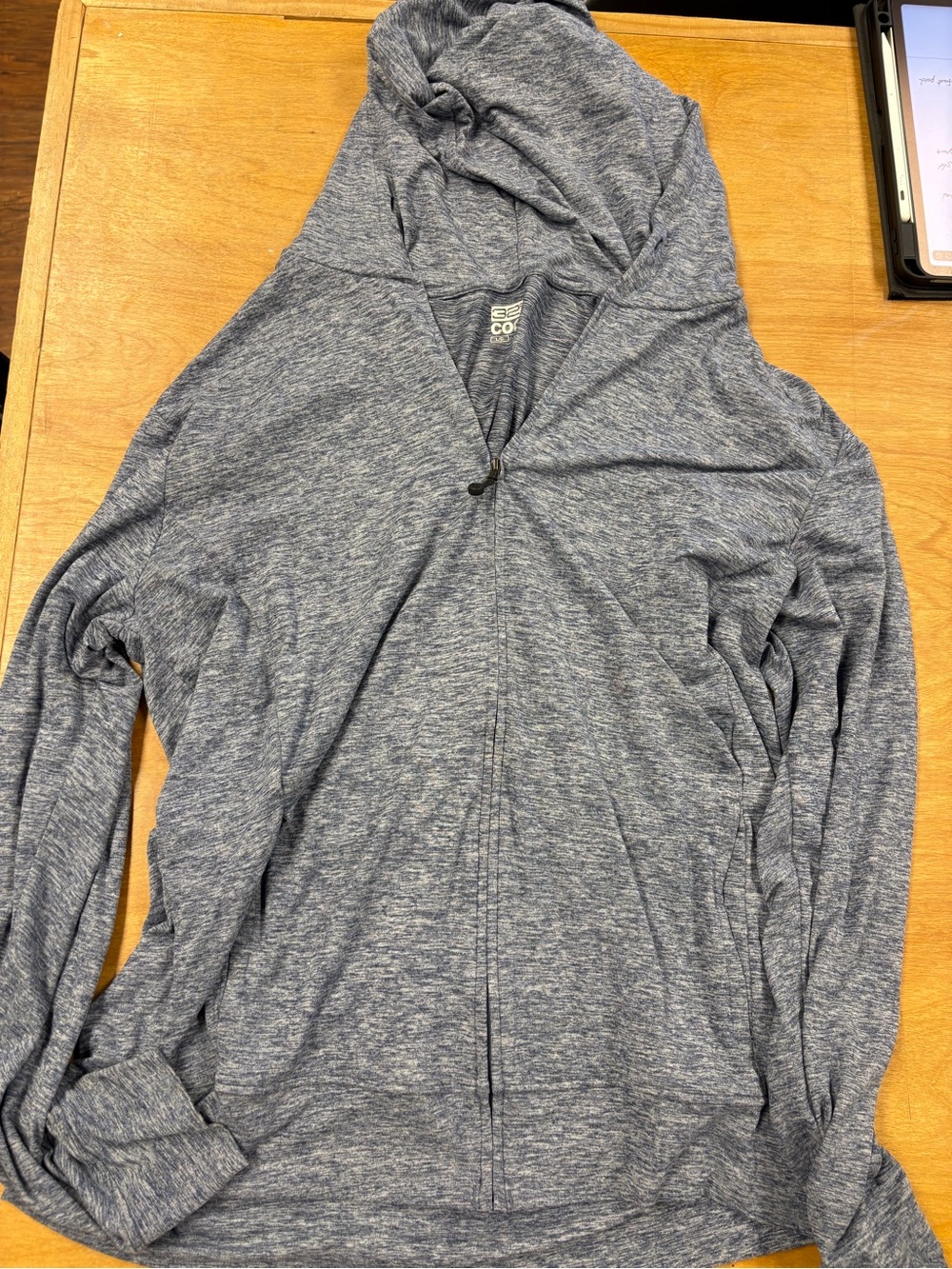 32 Degrees Men's Heathered Navy Zip Hoodie